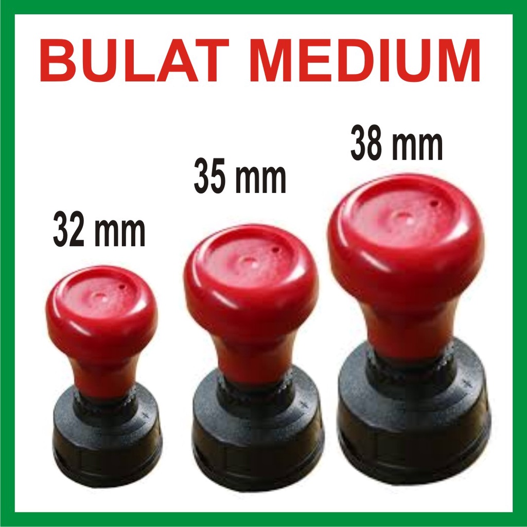 STEMPEL BULAT OTOMATIS || MEDIUM || VARIAN UKURAN