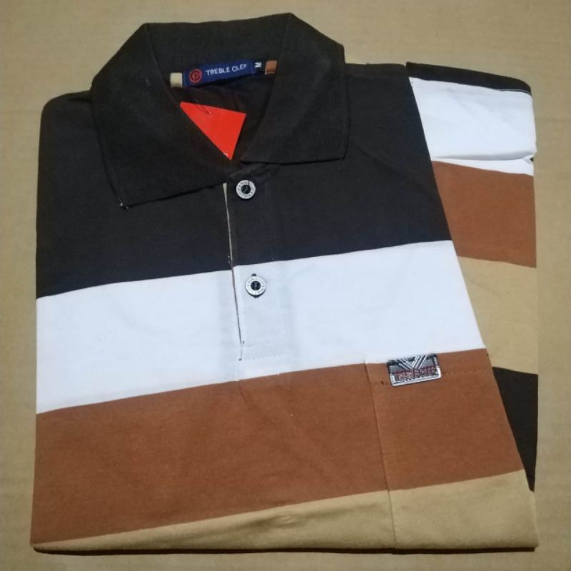 Kaos Kerah Salur Dewasa Jumbo/Kaos Kerah Salur Murah/Kaos Pria Premium/Kaos Kerah Salur Terlaris