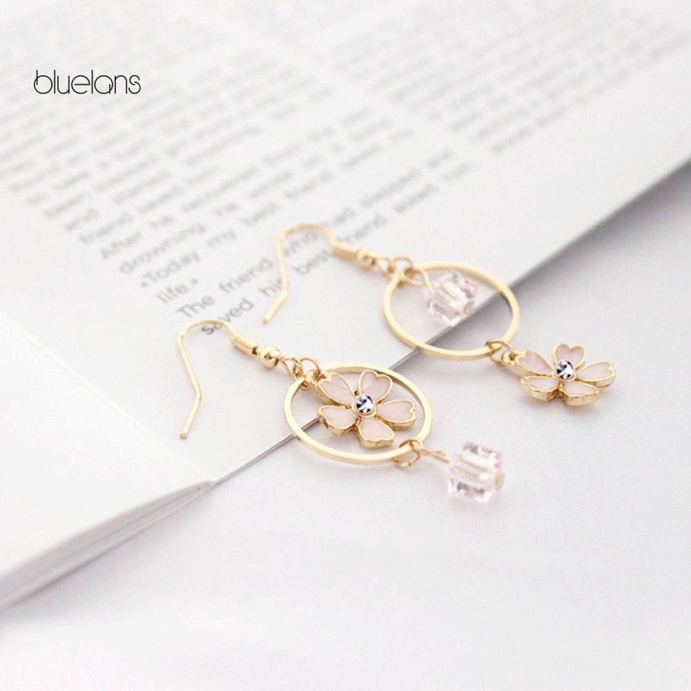 Anting wanita kekinian import style korea model bunga sakura 491