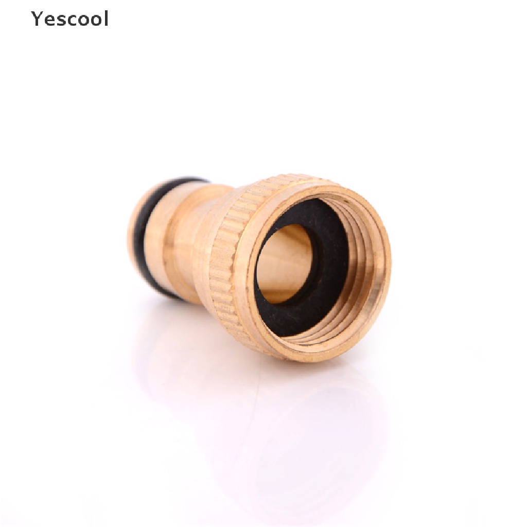 Yescool Adapter Konektor Selang Pipa Air 1 / 2 &quot;Bahan Kuningan