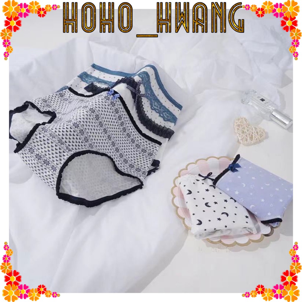 HOHO_HWANG (C-89) Celana Dalam Brief Mid Waist Bahan Katun Anti Bakteri Warna Polos Untuk Wanita