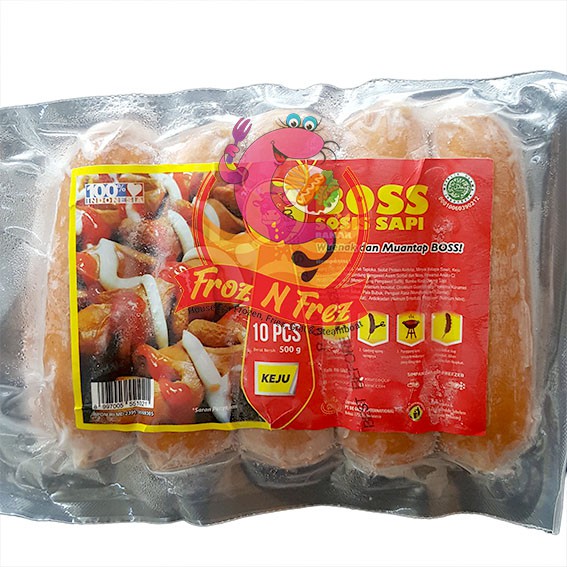 

BOSS Sosis Sapi Bakar Mini 500 Gram (10 Pcs) - Keju