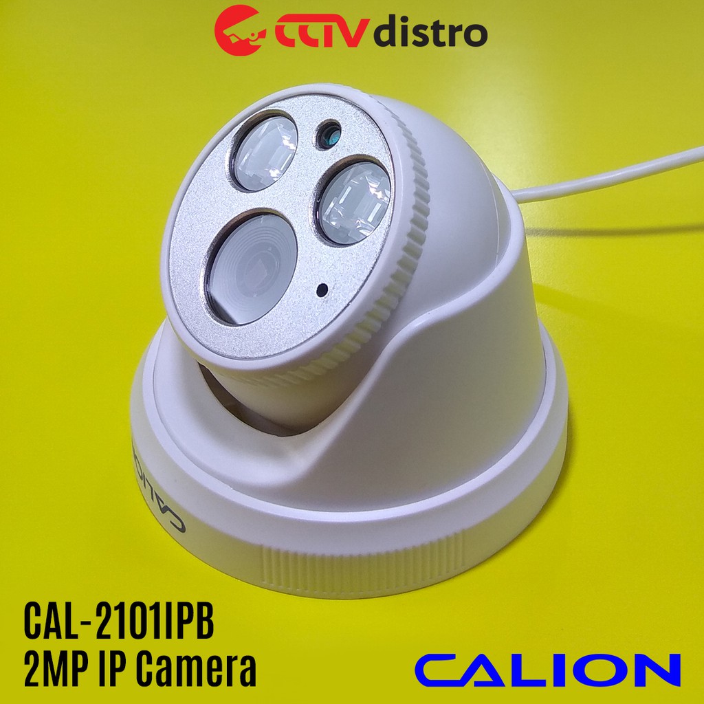 CCTV IP Camera Indoor Dome 2MP Full HD 1080P Infrared Night Vision &amp; PoE | Calion CAL-2101IPB