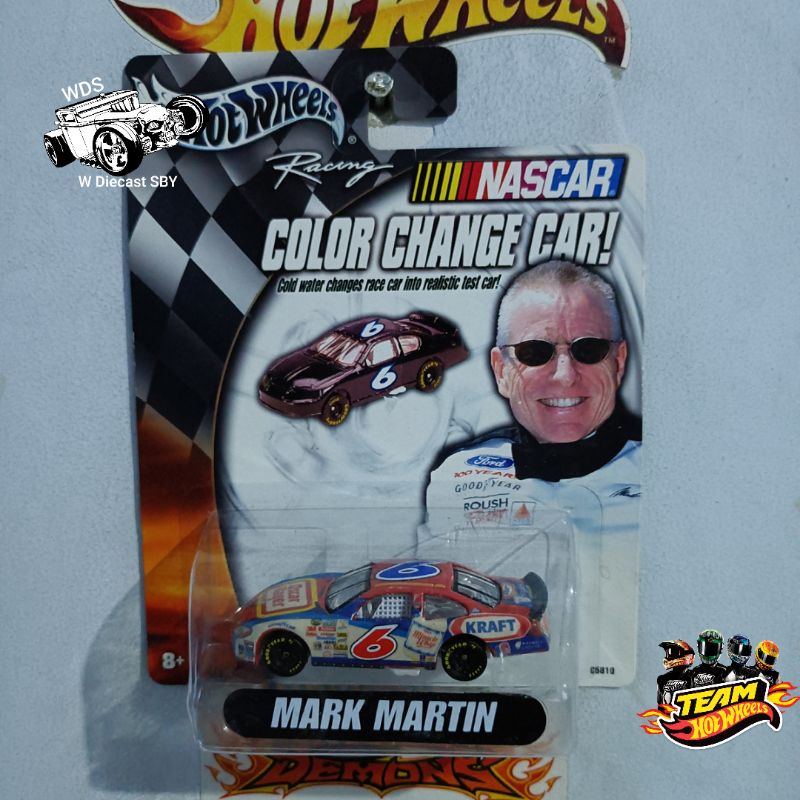 Hot Wheels Nascar Mark Martin Kraft Color Shifter Change Car Langkah Rare Hobi Mainan Mobil Kolektor