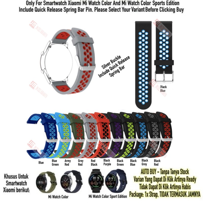 NSB Tali Jam 22mm Watch Strap Xiaomi Mi Watch Color / Sports Edition - Rubber Sporty Silikon