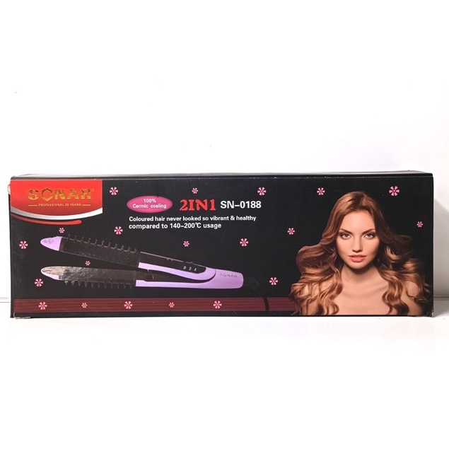 [PROMO COD] CATOK RAMBUT PROFESIONAL SONAR SN-0188 2 IN 1 CATOKAN LURUS DAN CURLY