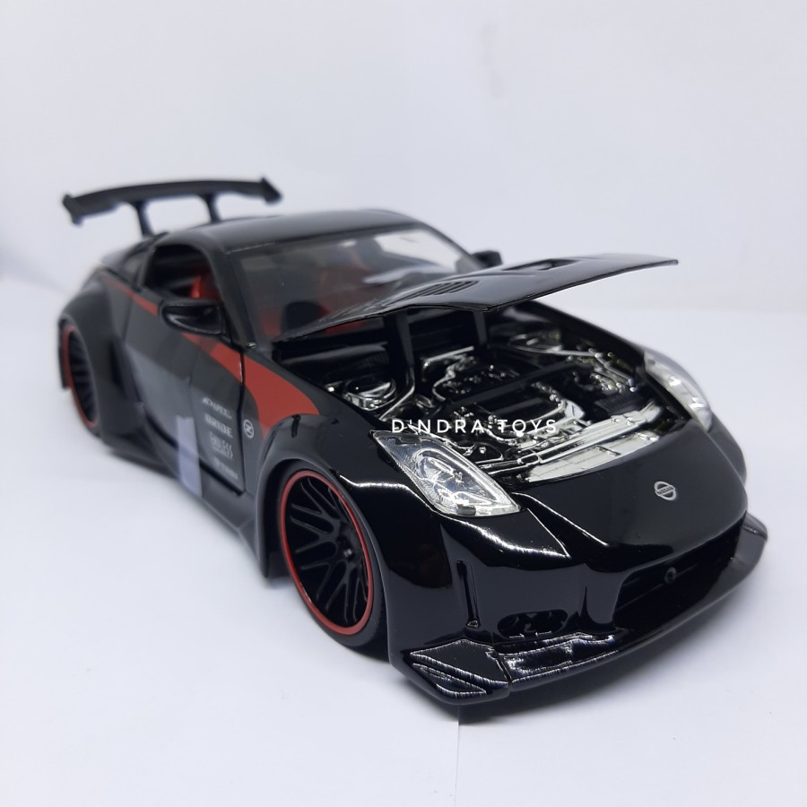 Diecast Miniatur Mobil Nissan 350Z Die-Cast Mobilan Sport Metal JDM Tuners 1:24