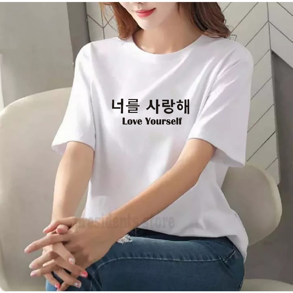 BISA COD ~ BAJU LOVE YOURSELF GIRL LENGAN PENDEK MASA KINI-KAOS LENGAN PENDEK WANITA KEREN TERBERU DAN TERLARIS