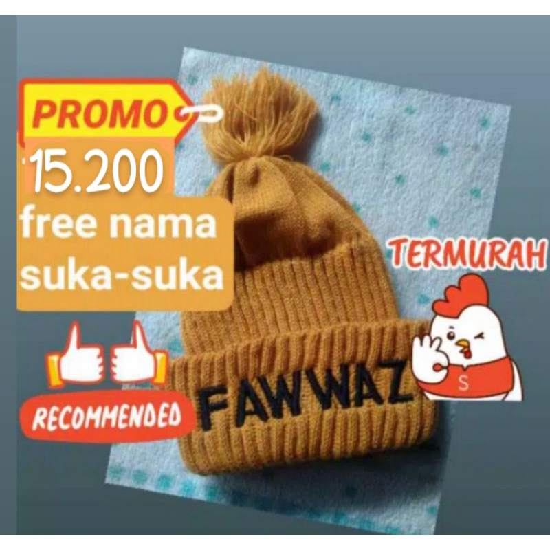 KUPLUK JAMBUL/ KUPLUK NAMA BORDIR/ KUPLUK BAYI / KUPLUK REMAJA/ KUPLUK  BORDIR/TOPI BAYI /TOPI ANAK