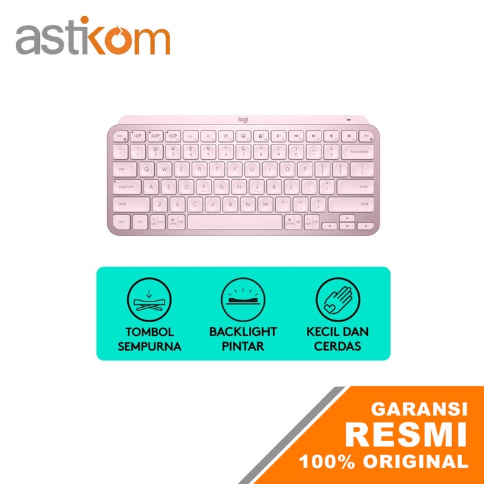 Logitech MX Keys Mini Keyboard Wireless Bluetooth Backlit Rose