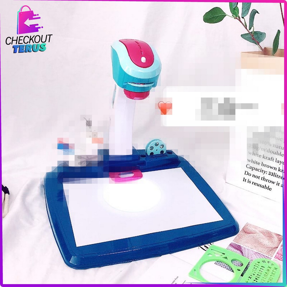 CT M30 M47 Mainan Learning Easel 3in1 Mainan Edukasi Drawing Black &amp; White Board dengan Magnet dan Papan Tulis Proyektor Anak