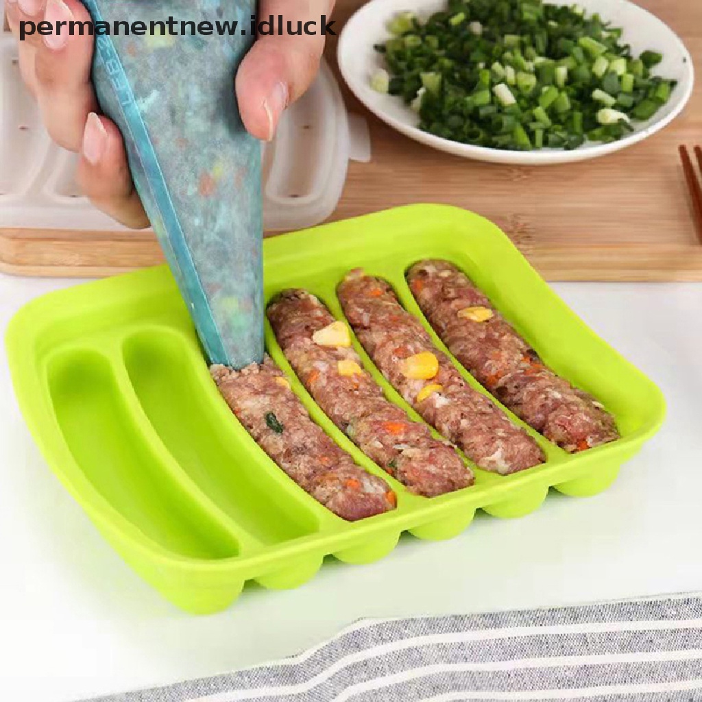 Cetakan Pembuat Sosis Hot Dog Handmade 6 IN 1 Bahan Silikon Untuk Alat Memasak