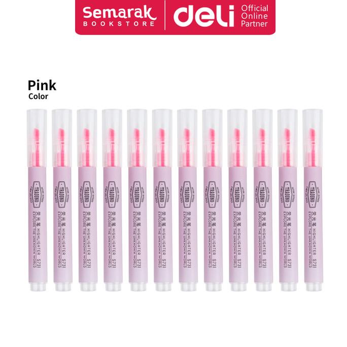 

Deli S731 Traound Highlighter Pena Penanda Ujung Miring - [1 Pack]