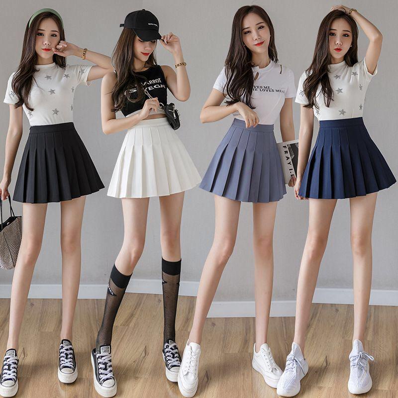 Nicebra Rok Pendek Wanita Mini Skirt Korea Tennis Skirt With Inner 4051