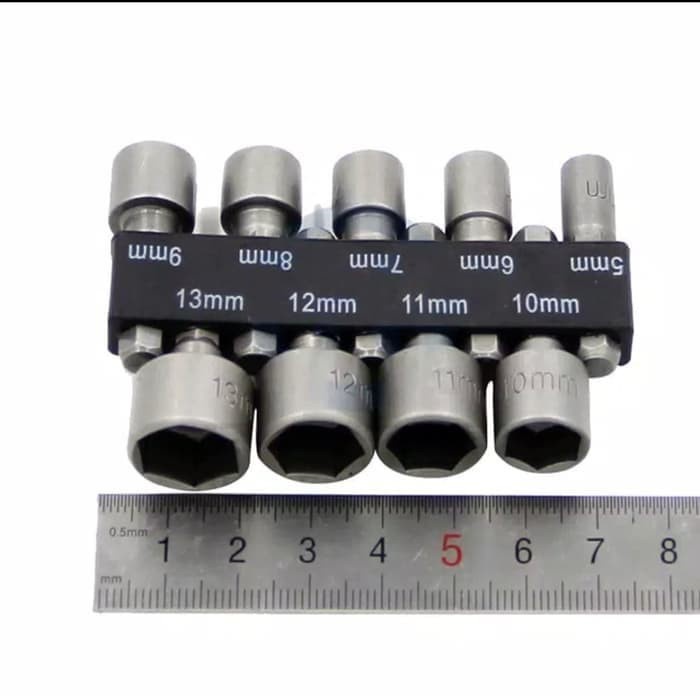 Mata Bor Obeng Shock 5mm - 13mm Hex Screwdriver Obeng Elektrik 9 Pcs