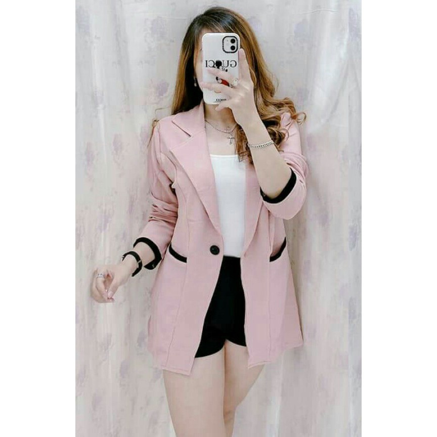 Tq88indonesia Fashion Baju Outer Wanita / BLAZER DONNA / Busana Formal Cewek / Pakaian Kantor / Ootd