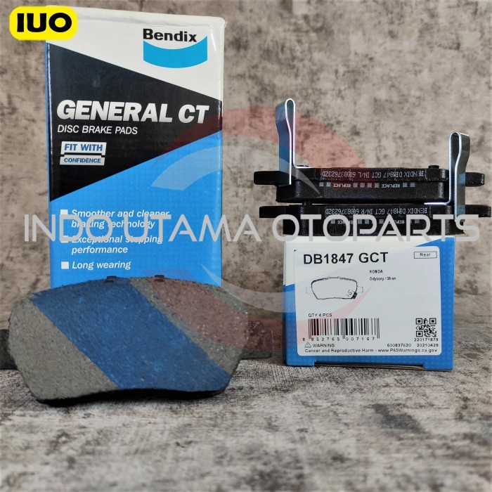 Kampas Rem Belakang Honda Odyssey Absolute Rb1 Rb3 BENDIX DB 1847