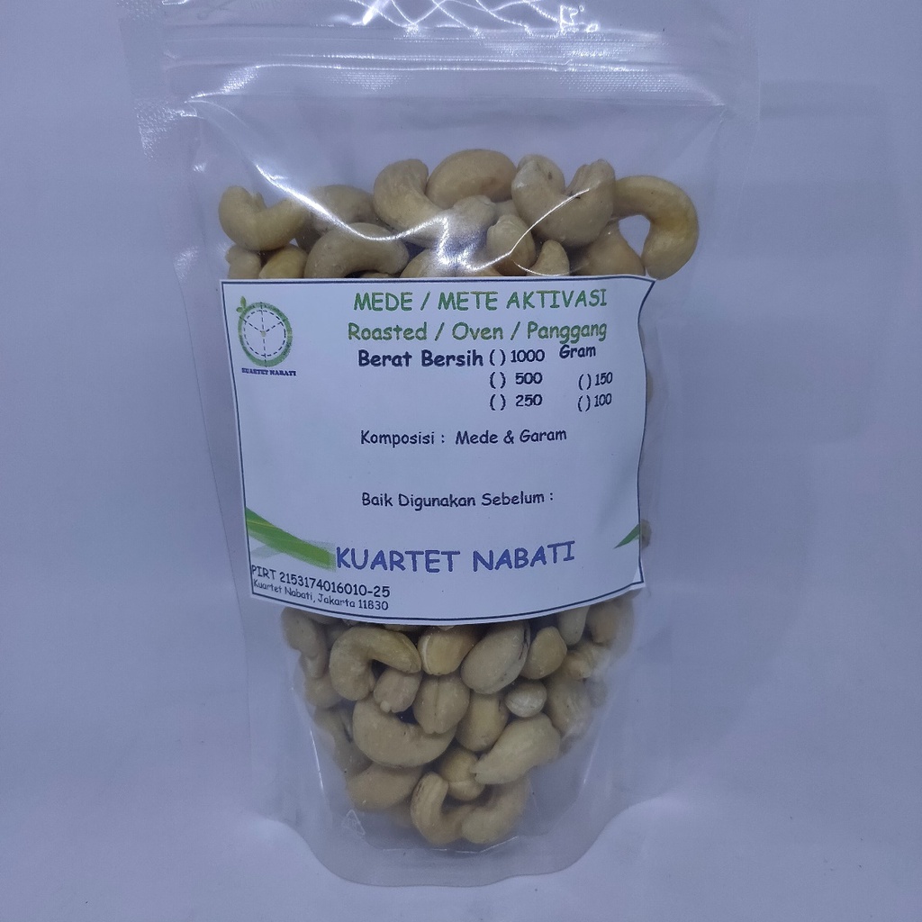 

250gr Activated Cashew Nuts - Mede Utuh Size Sedang - Besar Mete Sulawesi - Aktivasi Kacang Mete Matang