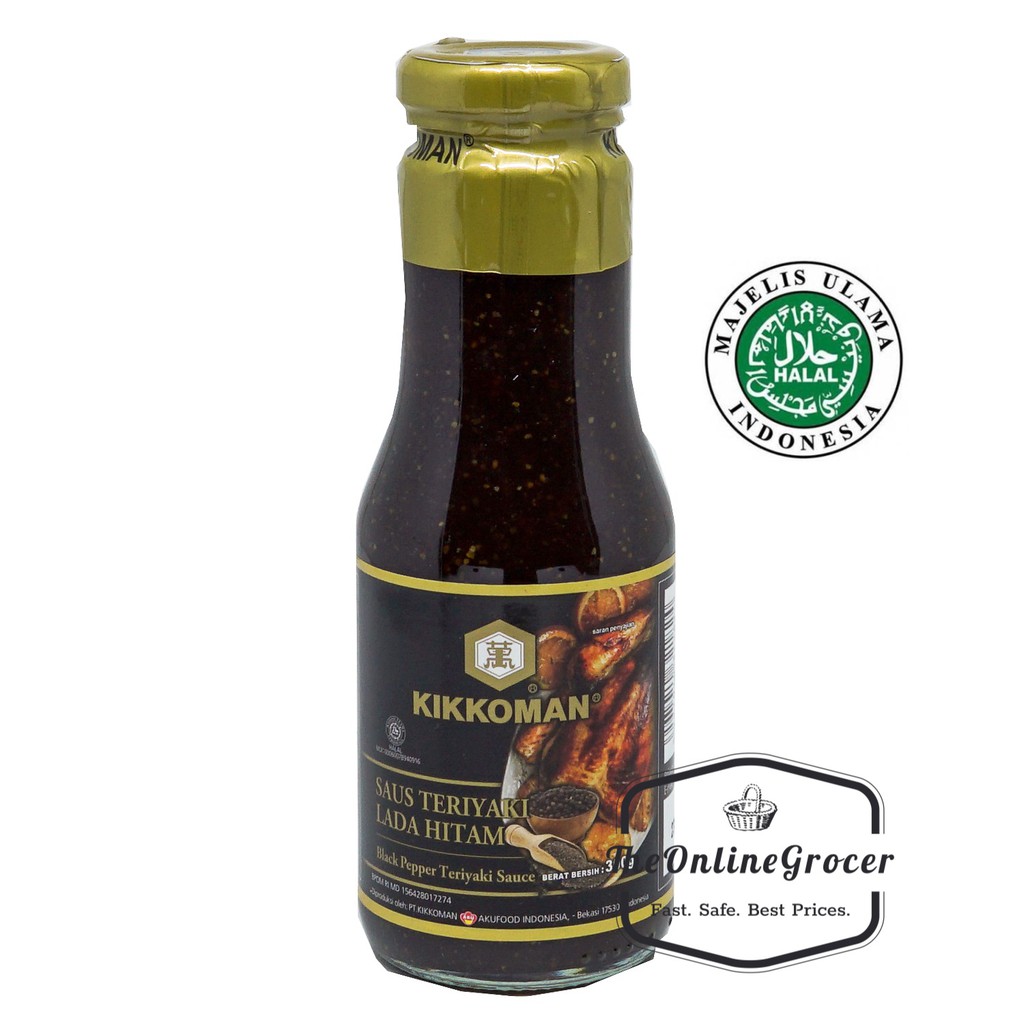 Kikkoman Black Pepper Teriyaki Sauce 300gr - Saus Teriyaki Lada Hitam