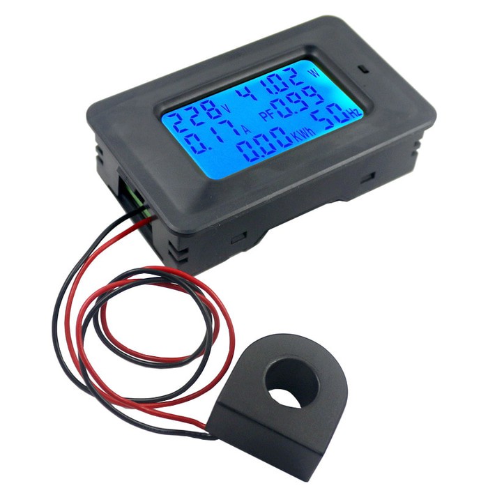 Voltmeter Ammeter Wattmeter Panel LED Display 6in1 AC 85-260V AC 100A