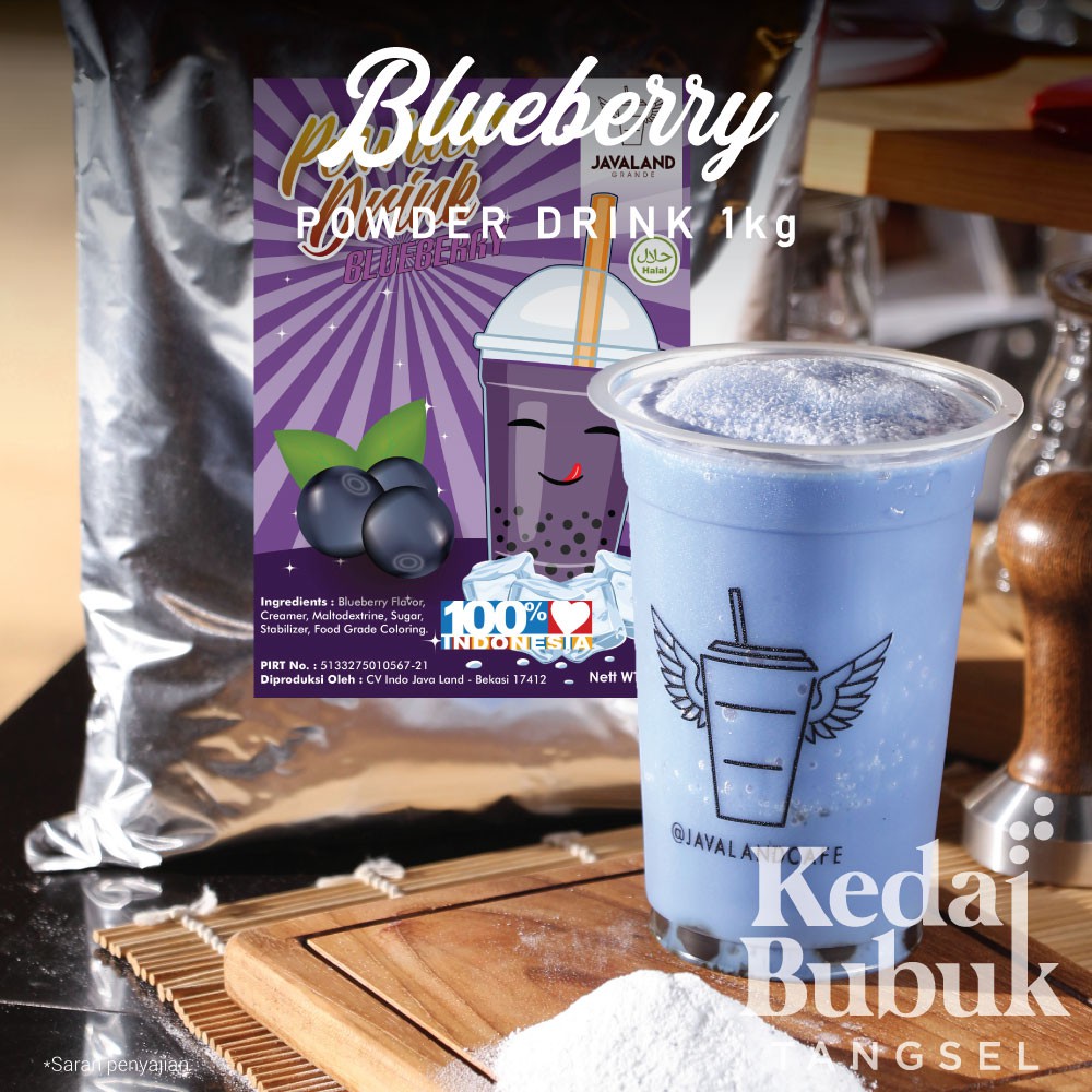 Jual Bubuk Minuman Rasa Blueberry Bubble Drink Powder 1kg Javaland ...