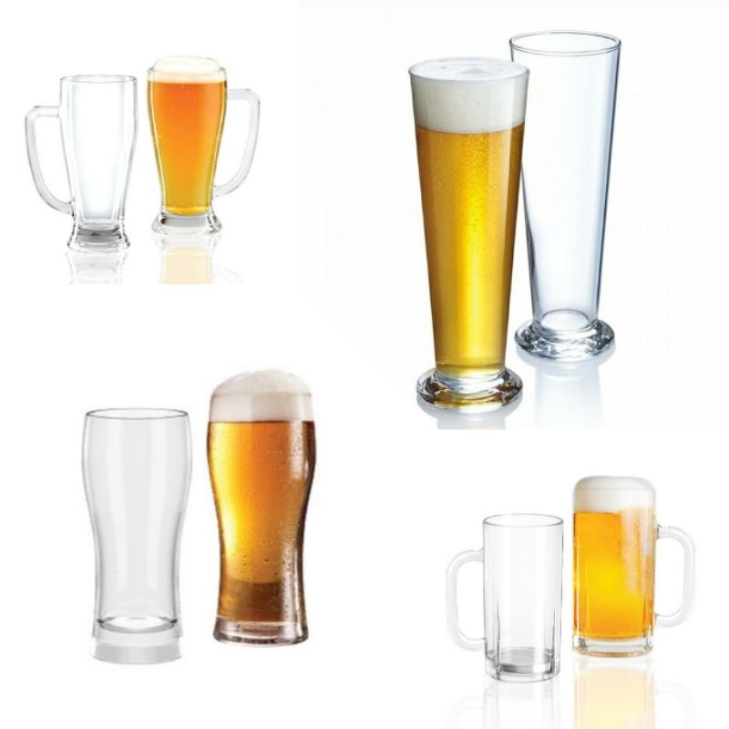 GELAS BIR KACA MEDIUM / BEER GLASS / GELAS BIR  400ML 540ML 550ML 570ML / GELAS HOTEL CAFE