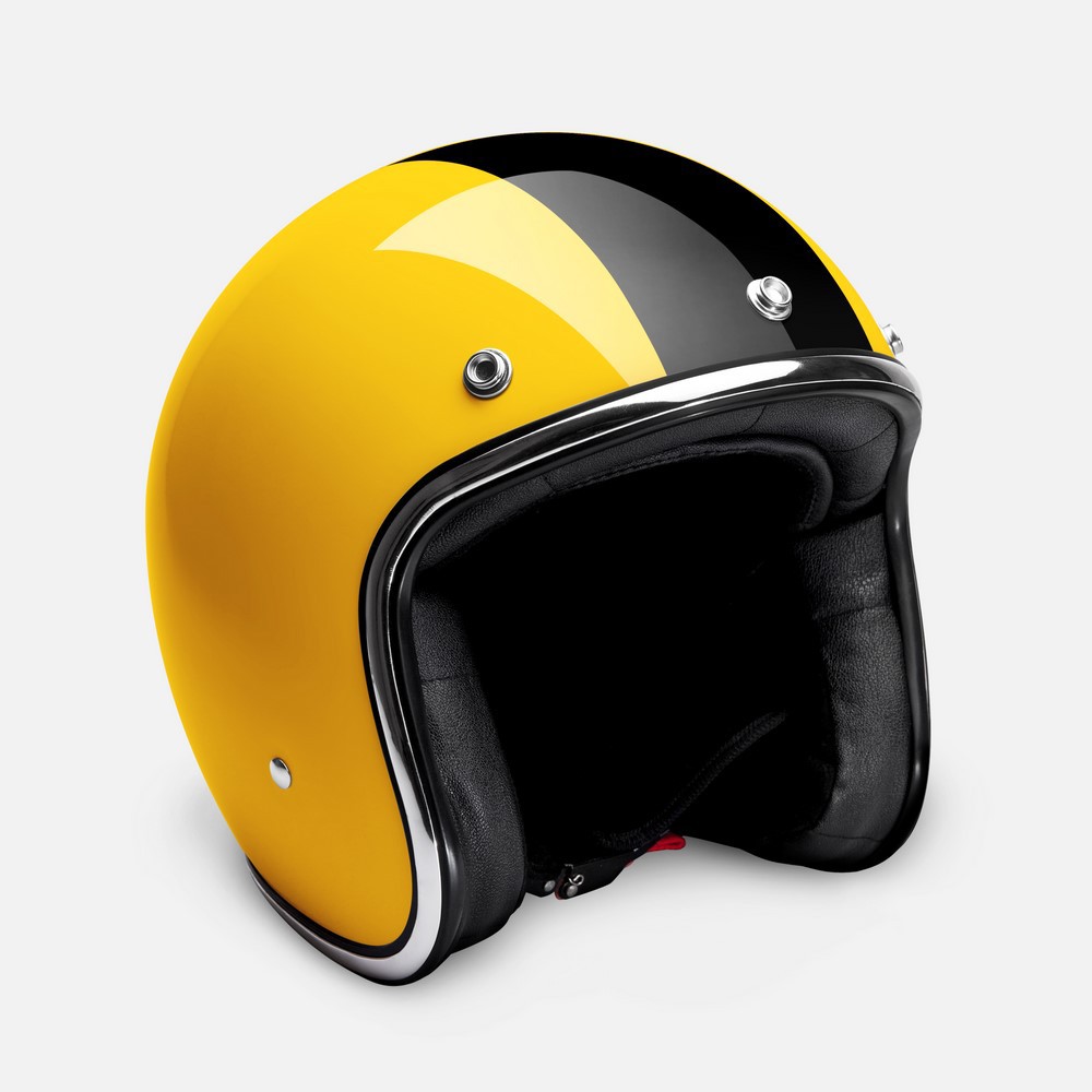 HELM RETRO ZULU VIPER YELLOW CHROME