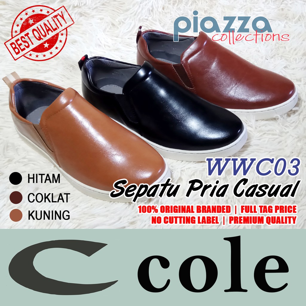 Sepatu Pria COLE WWC03 Slip On Casual 100% Asli