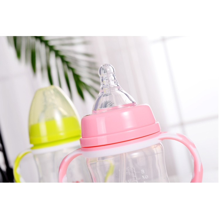 Botol Susu Bayi dan Dot Milk Bottle Nursing Nipple Pacifier Baby Beserta Gagang Pegangan