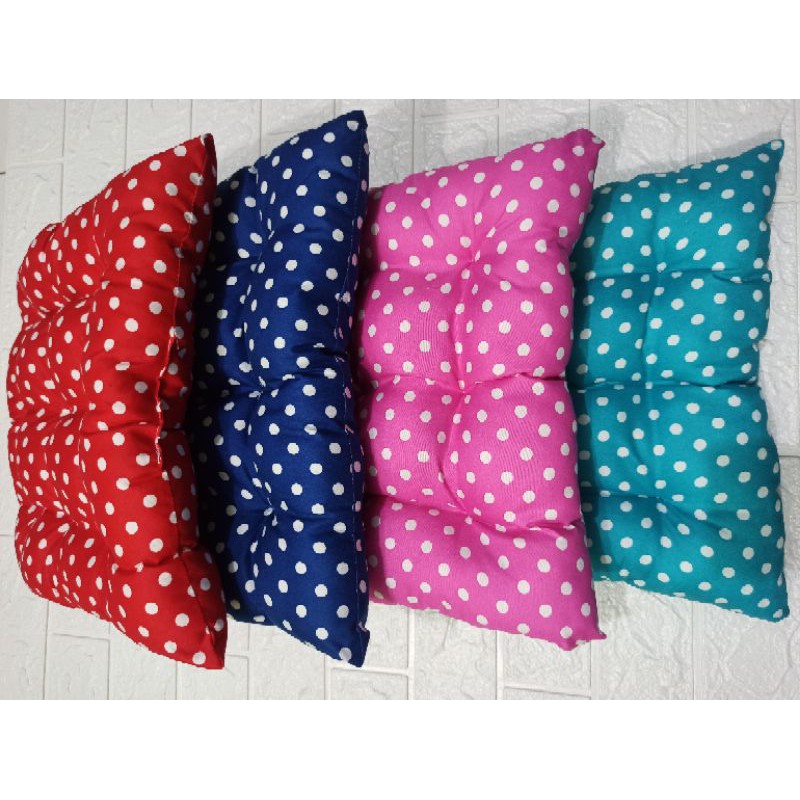 Bantal Alas Duduk Lesehan Bantal Multifungsi Bantal Motor Motif Polkadot 35cm