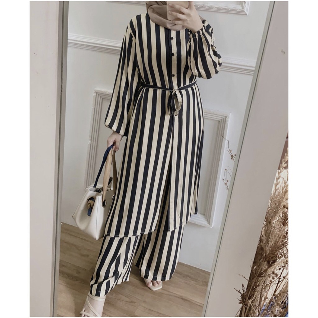 GALISA LONG ONE SET-GALISA HITAM SET