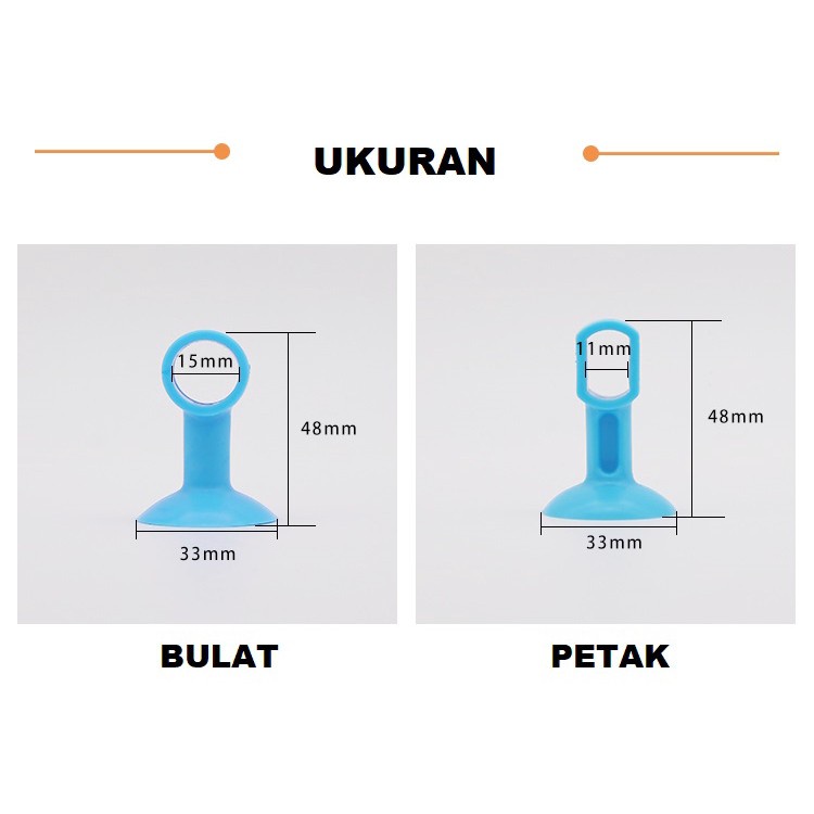 [DEASTORE] GANJALAN PINTU KARET PETAK BULAT -  PENAHAN BENTURAN ENGSEL - SAFETY LOCK DOOR BAND MURAH