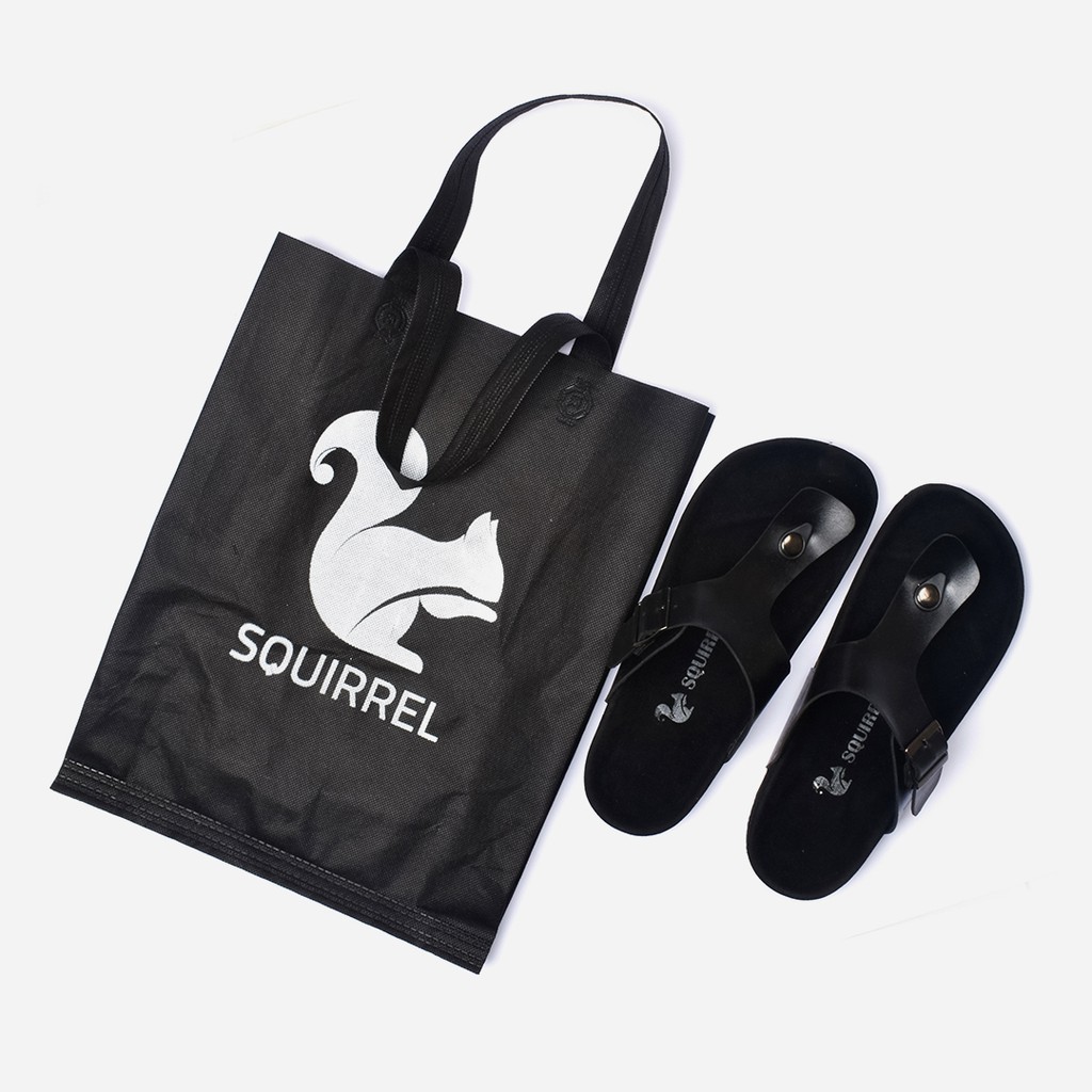 ALVARO BLACK |FORIND x Squirrel| Sendal Jepit Original Santai Kasual Pria/Wanita Sandal Footwear Ori