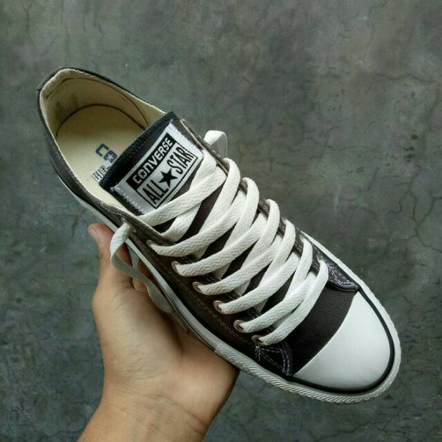 Sepatu Converse Allstar Classic Grey Abu Grade Original Vietnam Sneakers Pria Wanita Kado Hadiah