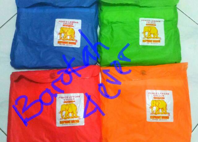 Jas Hujan ponco lengan COLOUR gajah / Ibex