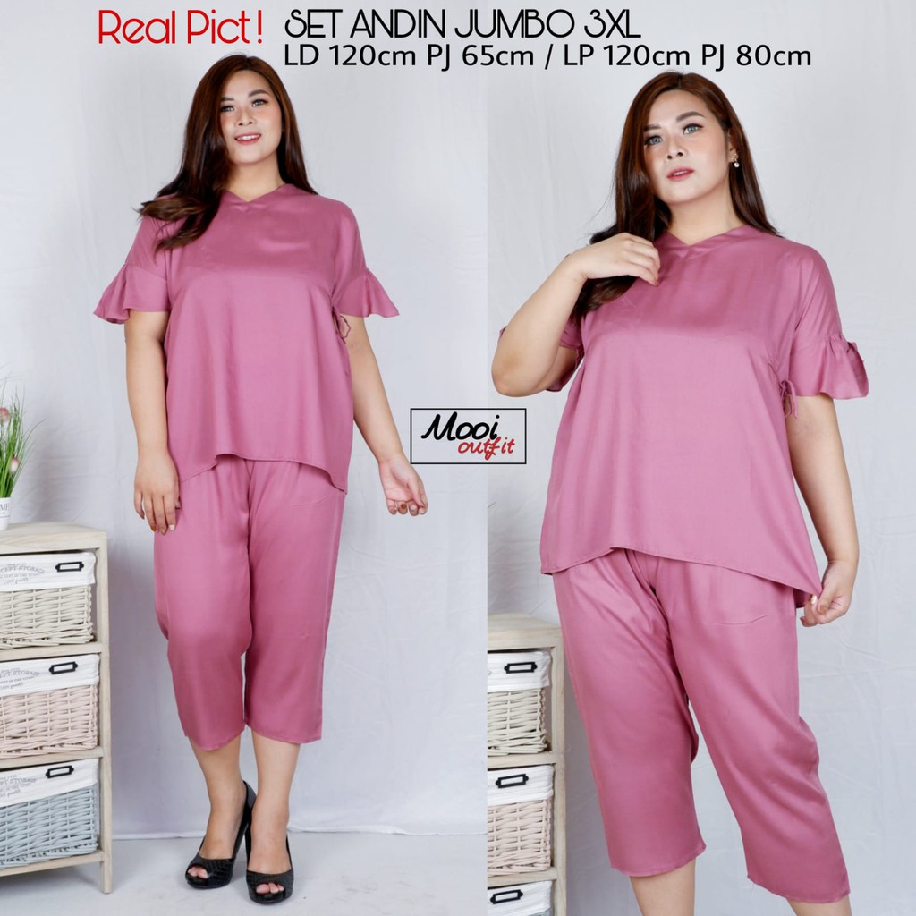 Setelan Andin / Setelan Pendek Jumbo / Setelan Wanita Jumbo Kekinian / Setelan Katun Rayon Jumbo / Set Wanita Terbaru 2023 Kekinian Viral