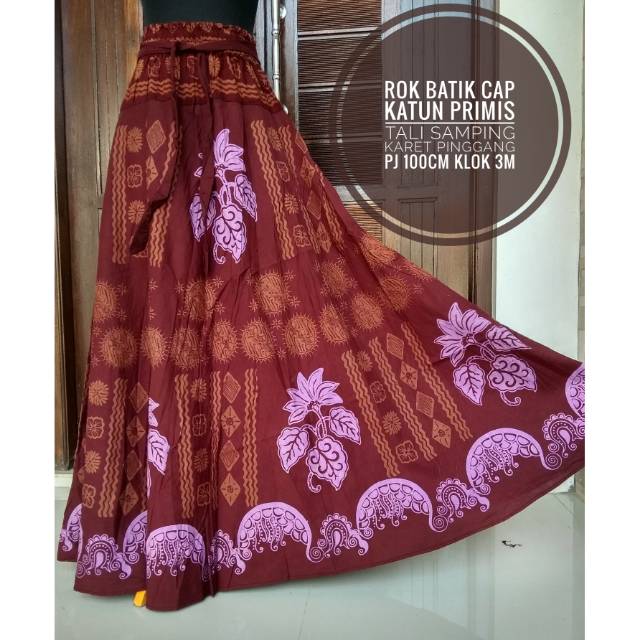ROK BATIK CAP CANTIK BATIK PEKALONGAN ROK PANJANG KLOK LEBAR ROK BATIK MODERN