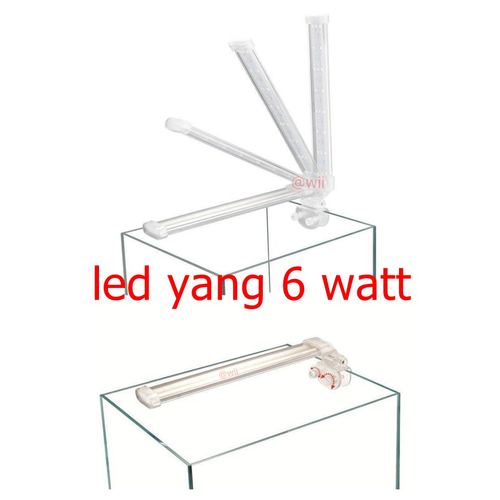 LAMPU YANG LED 6 watt jepit 6watt 6 w 6w aquarium aquascape