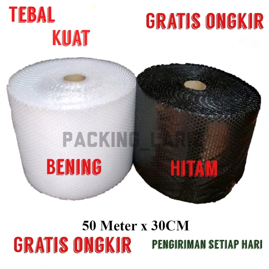 

bubble wrap 50m x 30cm bubble wrap hitam putih bening bubble wrap murah plastik babel murah