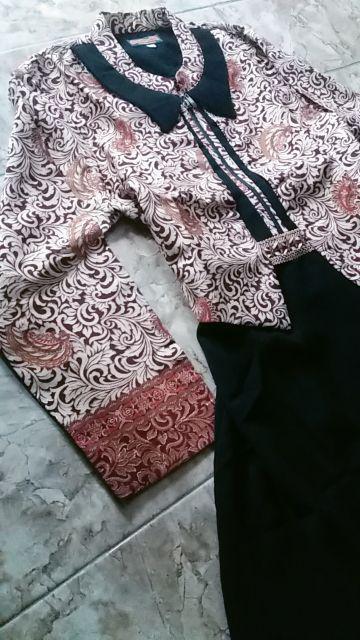 Gamis Batik Couple Pria Wanita Kondangan Seragam Pesta