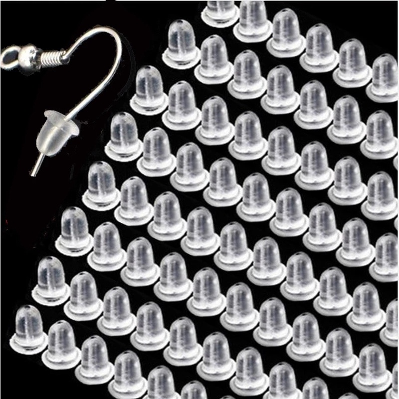 100Pcs Korean Version Soft Rubber Earplugs for Earrings