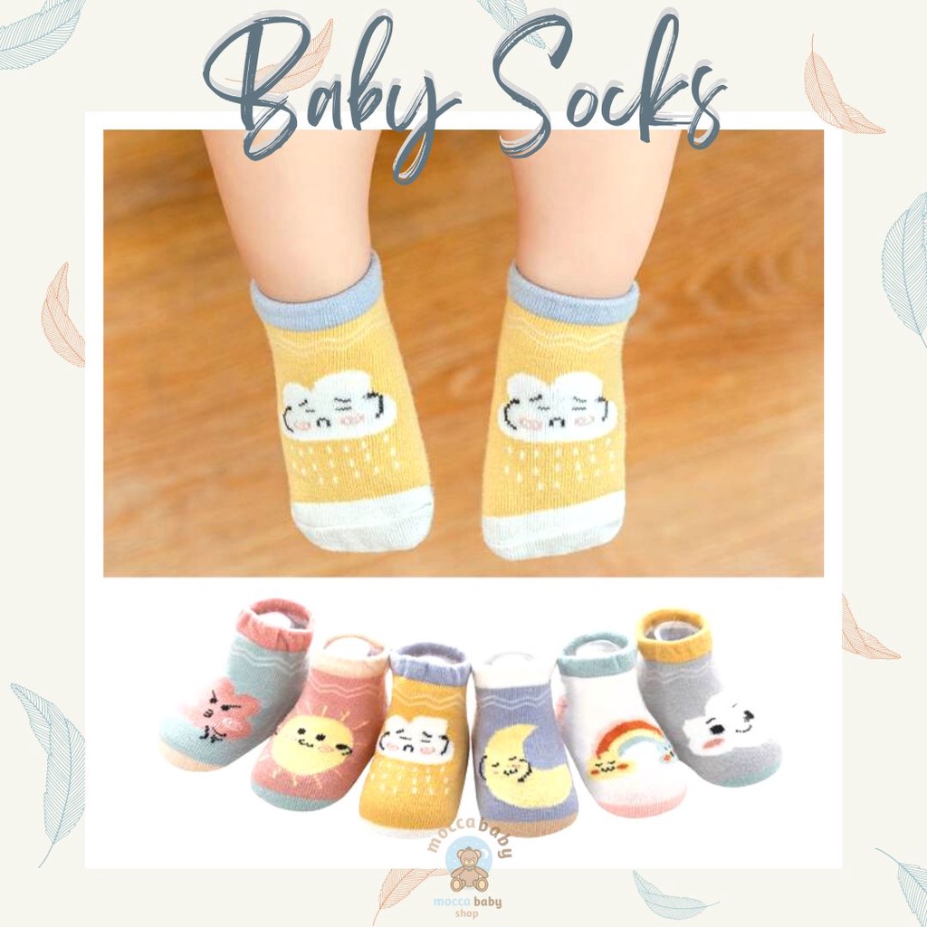 MBSS - Kaos Kaki Bayi Anak Laki Laki Perempuan Import Berkualitas newborn - 12 Bulan / COBY