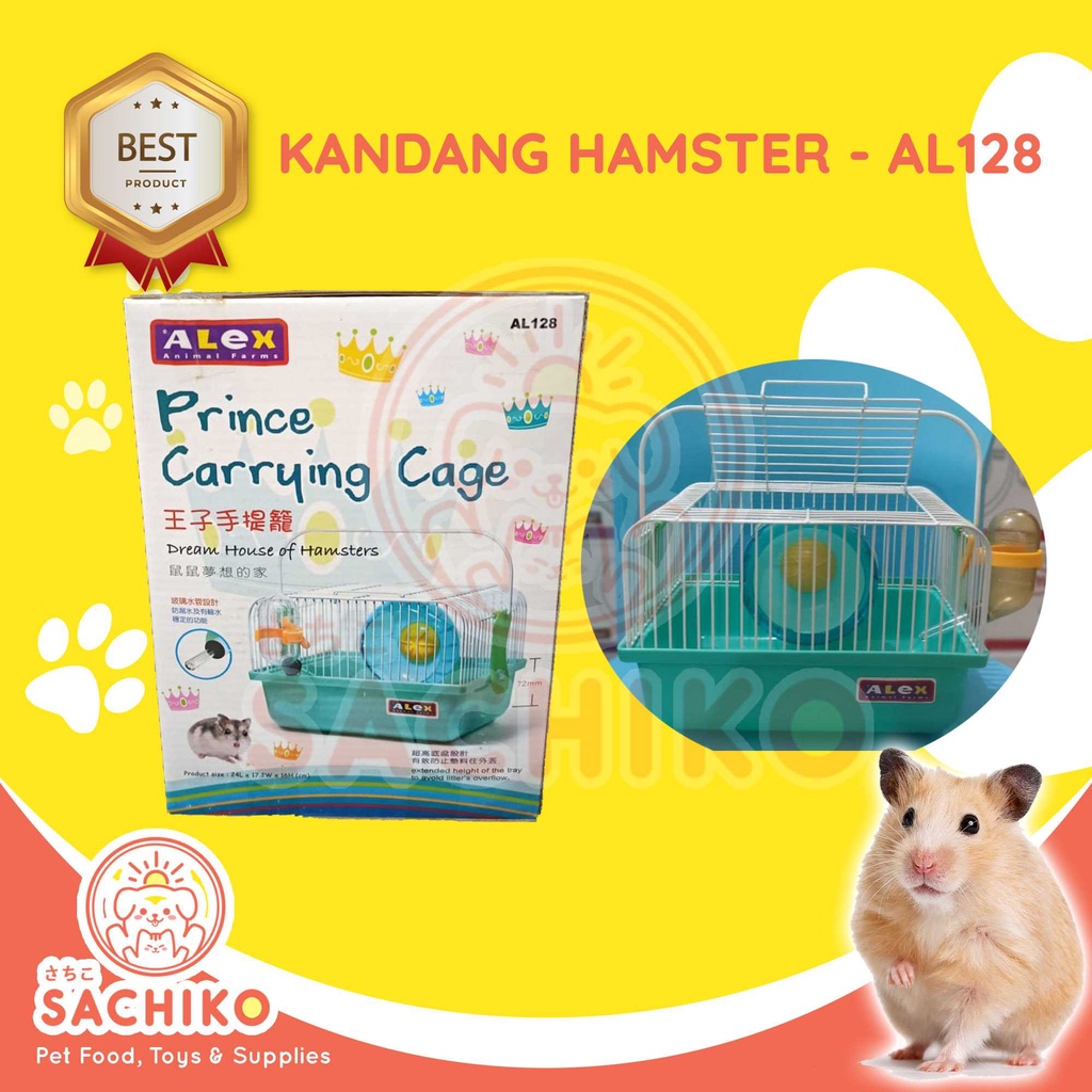 KANDANG HAMSTER ALEX PRINCE CARRYING CAGE [AL128]