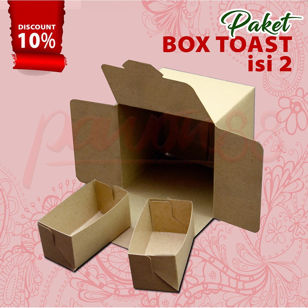

Paket Box Toast Isi 2 (1pc) + Box Roti Bakar Kecil (2pcs) | KRAFT COKLAT - ( 25 SET )