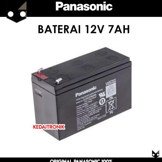 @@@@] Baterai Panasonic 12V 7AH Aki Kering Battery UPS Panasonic Original