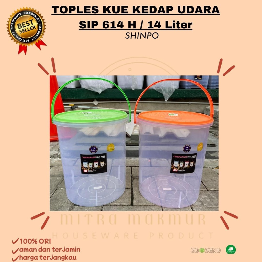 SALE!! SHINPO - TOPLES KUE PLASTIK BULAT KEDAP UDARA 8-14 LITER / TOPLES RAMADHAN / TOPLE + KRAN