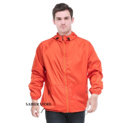 Jaket Olahraga Parasut Jaket Running Sepeda Waterproof Pria Wanita-1