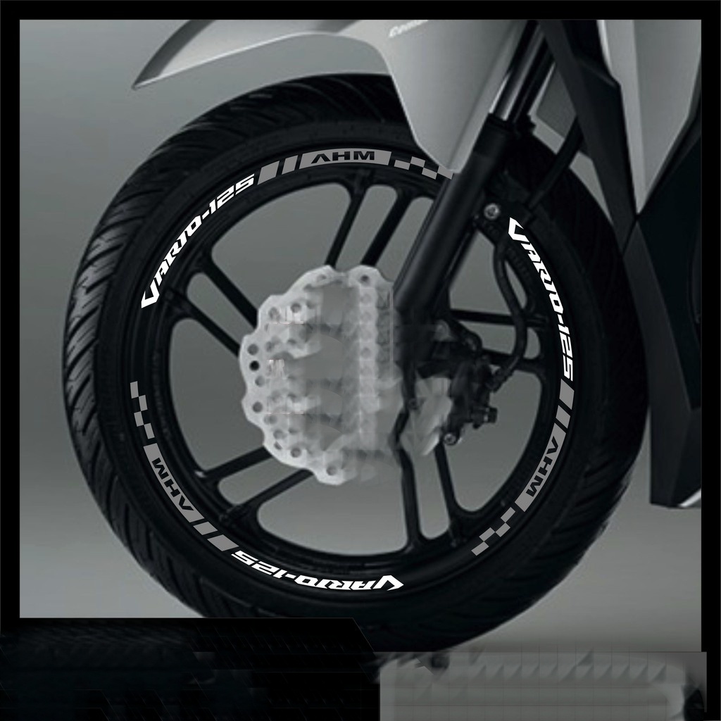 STIKER VELG VARIO 125 AHM NEW DESIGN VELG HITAM