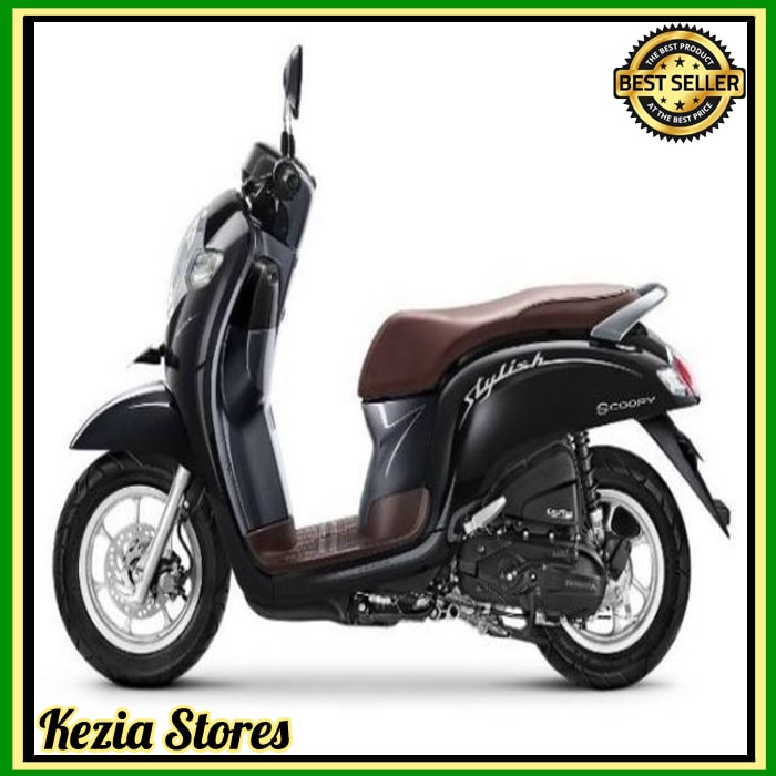 Grosir striping honda scoopy stylish 2019 idling stop stiker list body hitam grey standar kualitas m
