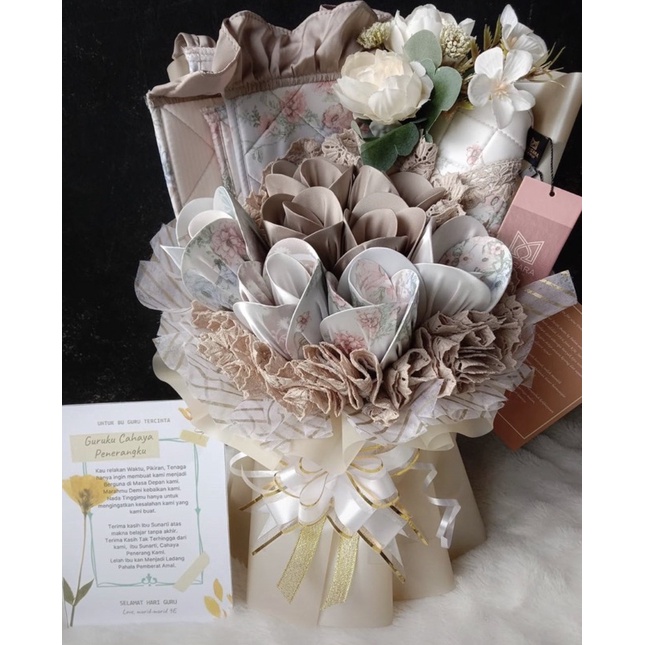 buket mukenah royale premium silk shabby